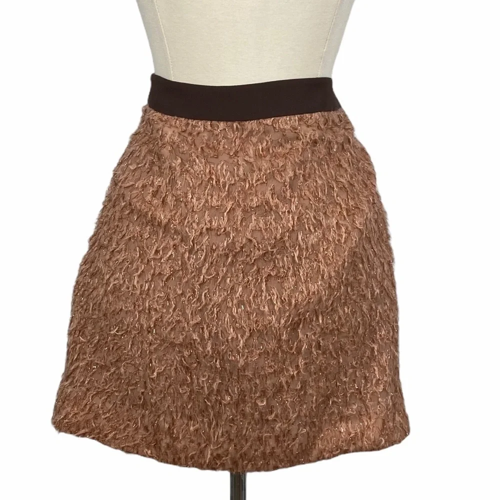 J. CREW COLLECTION Textured Rose Gold Skirt Size 4 New